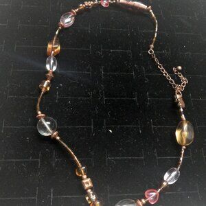 Beautiful brown purple lia sophia Necklace